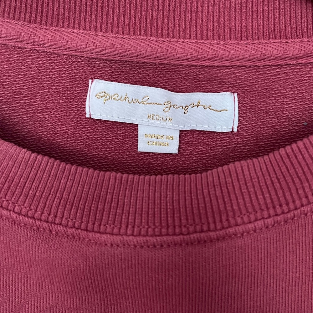 Spiritual Gangster Maroon Long Sleeve Cropped Sweatshirt - Women's Medium - Picture 6 of 7